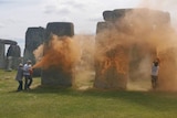 Orange paint sprayed over Stonehenge 