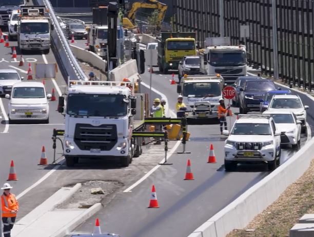 Road work to improve traffic flow on City West Link to add a 400-metre stretch near Crescent Overpass near Rozelle Interchange