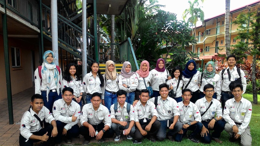 Group of Indonesian students