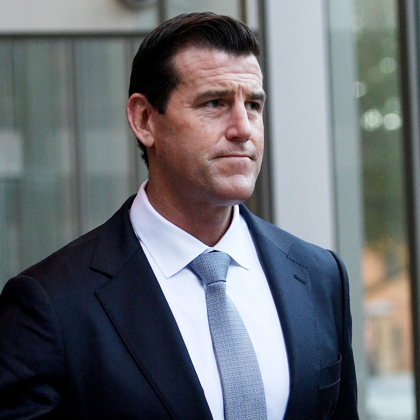 Ben Roberts-Smith dressed in a suit and tie