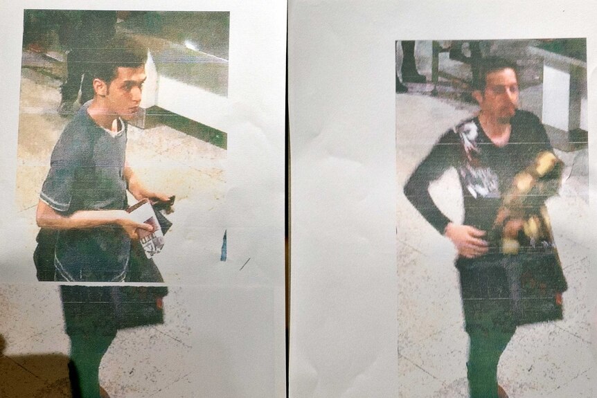 Malaysian police photo handout of suspected holders of stolen passports