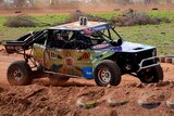 A buggy competes in the Finke extreme desert race in NT