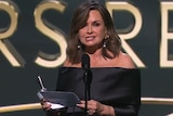 Lisa Wilkinson on stage at the 2022 Logie Awards. 