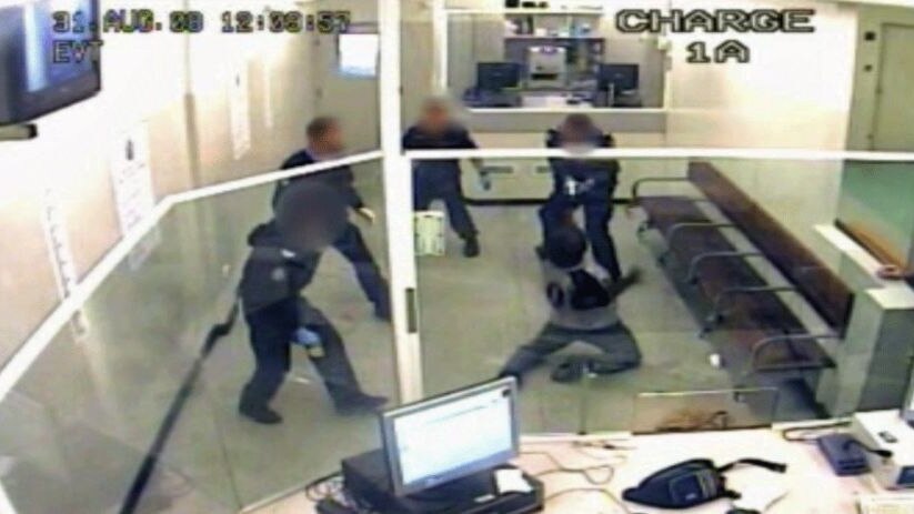 CCTV footage shows Kevin Spratt being tasered 13 times in the East Perth watch house.