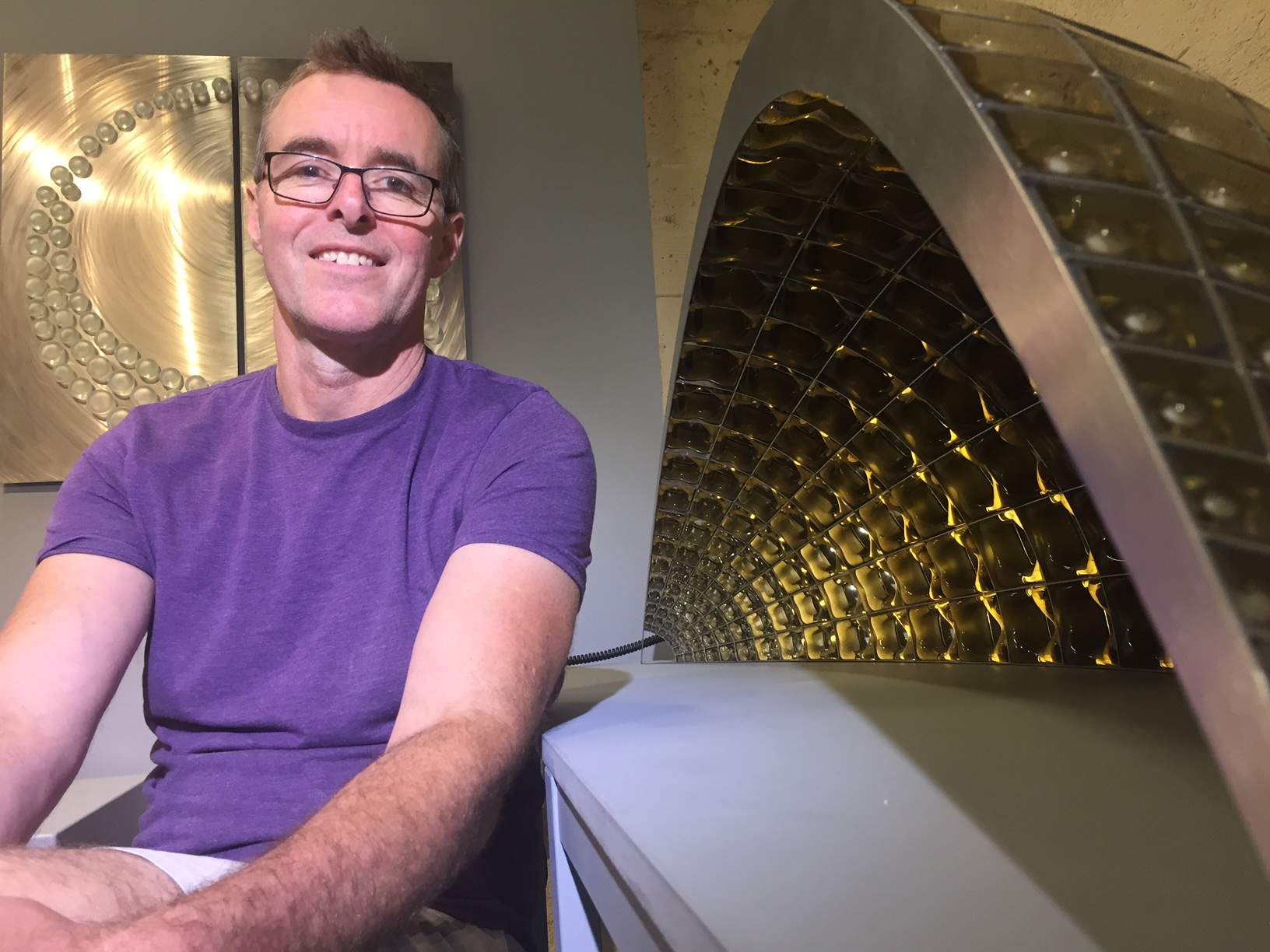 Queanbeyan couple creating eyecatching glass art in suburban backyard