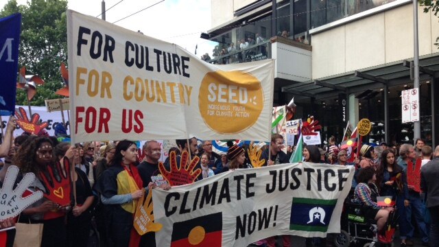 Crowds march for action on climate change