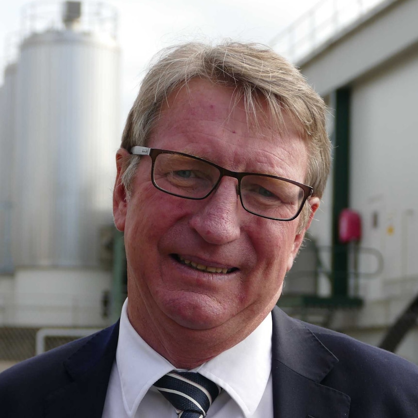 A portrait of Bega Cheese executive chairman Barry Irvin.