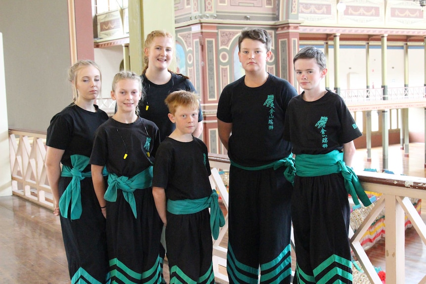 Young Lion dance performers