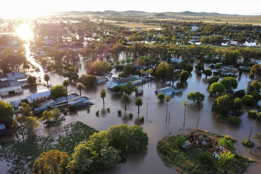 Eugowra in flood.