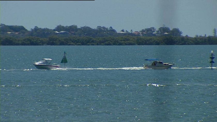 Generic TV still of two boats on Moreton Bay water in south-east Qld