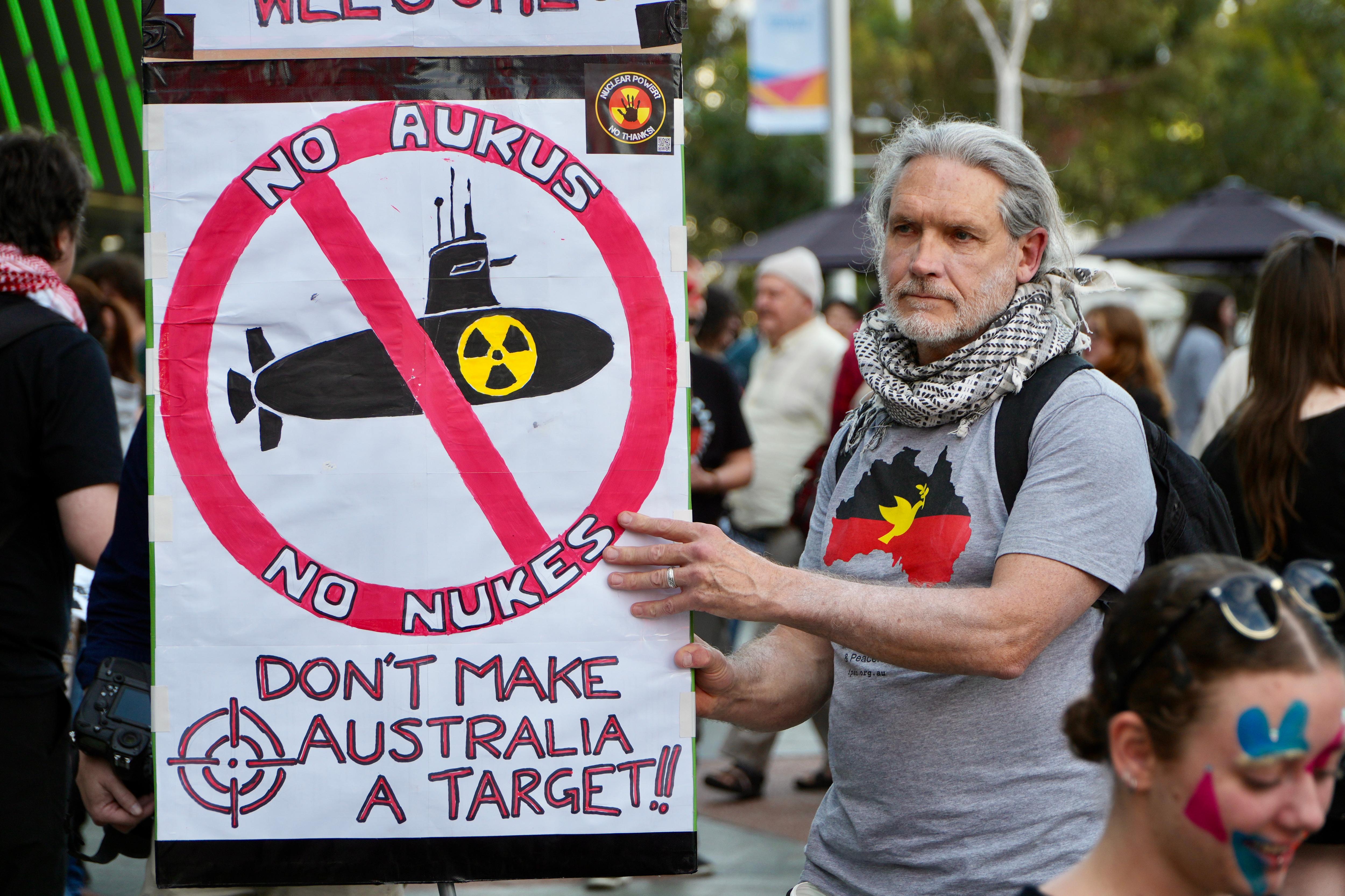 Hundreds protest against Australia's largest defence expo in Perth