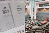 Composite image of budget bill 2016 and house of representatives