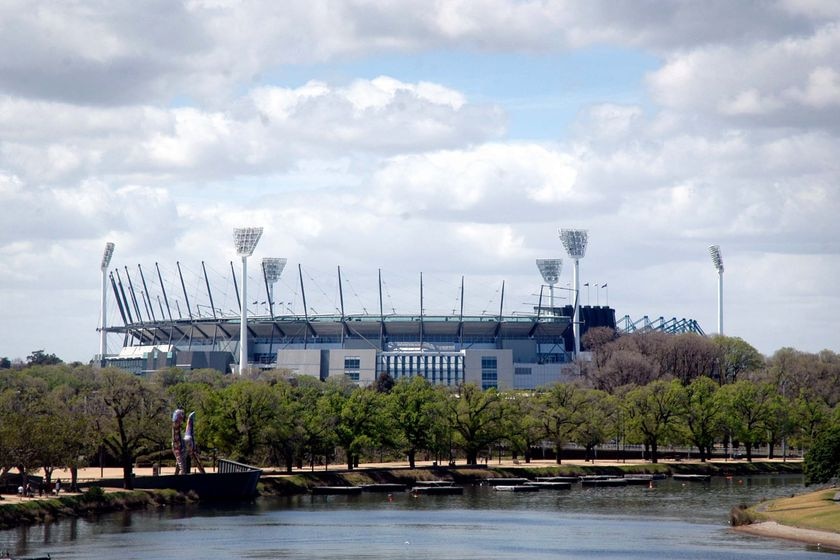 The iconic Melbourne Cricket Ground (MCG) overlooks the Yarra River in Melbourne.