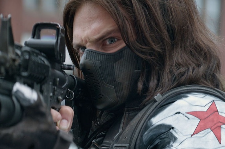 Bucky Barnes as the Winter Soldier.