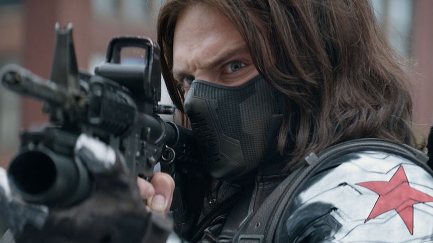 Bucky Barnes as the Winter Soldier.