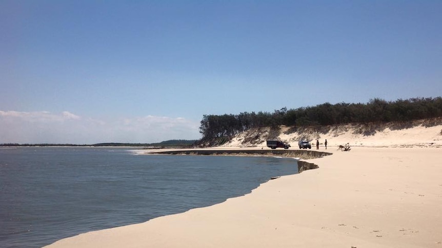 Hole at Jumpinpin bar in South Stradbroke Island.