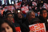 Thousands of South Koreans took to the streets of the capital.
