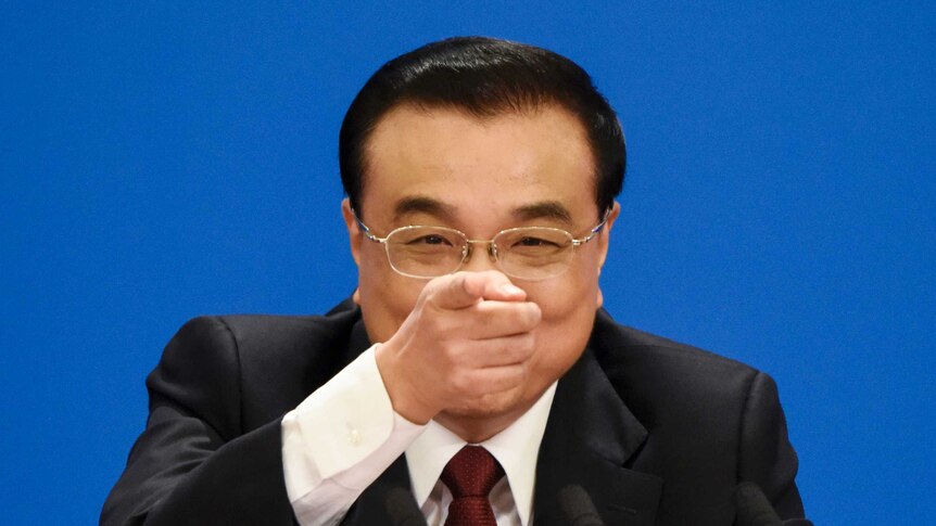 Chinese Premier Li Keqiang at the 2016 National People's Congress