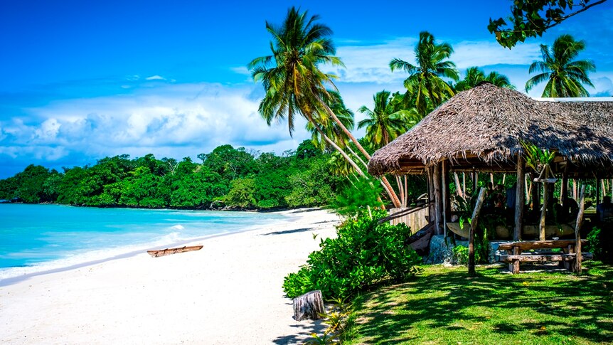 A villa on a pristine beach in Vanuatu.