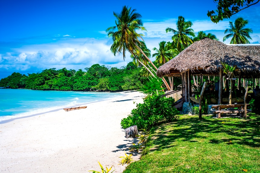 A villa on a pristine beach in Vanuatu.