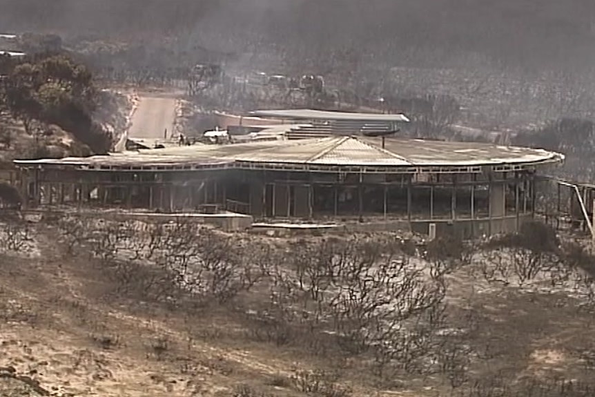 Southern Ocean Lodge on Kangaroo Island after fire ripped through.