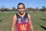 AFL player Eddie Betts in a Whorouly jersey