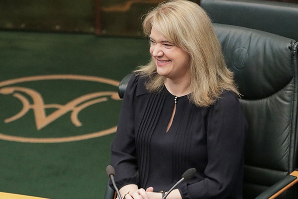 Madeleine Ogilvie in Tasmanian Parliament