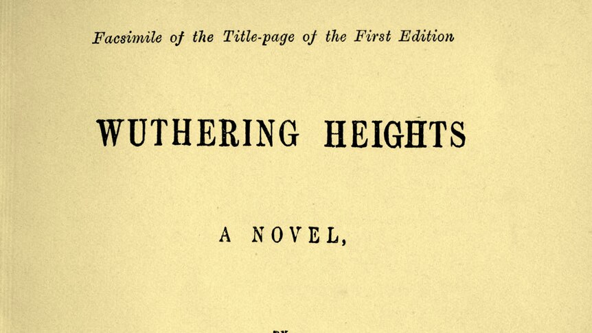 The title page for the first edition of Emily Bronte's Wuthering Heights, 1847