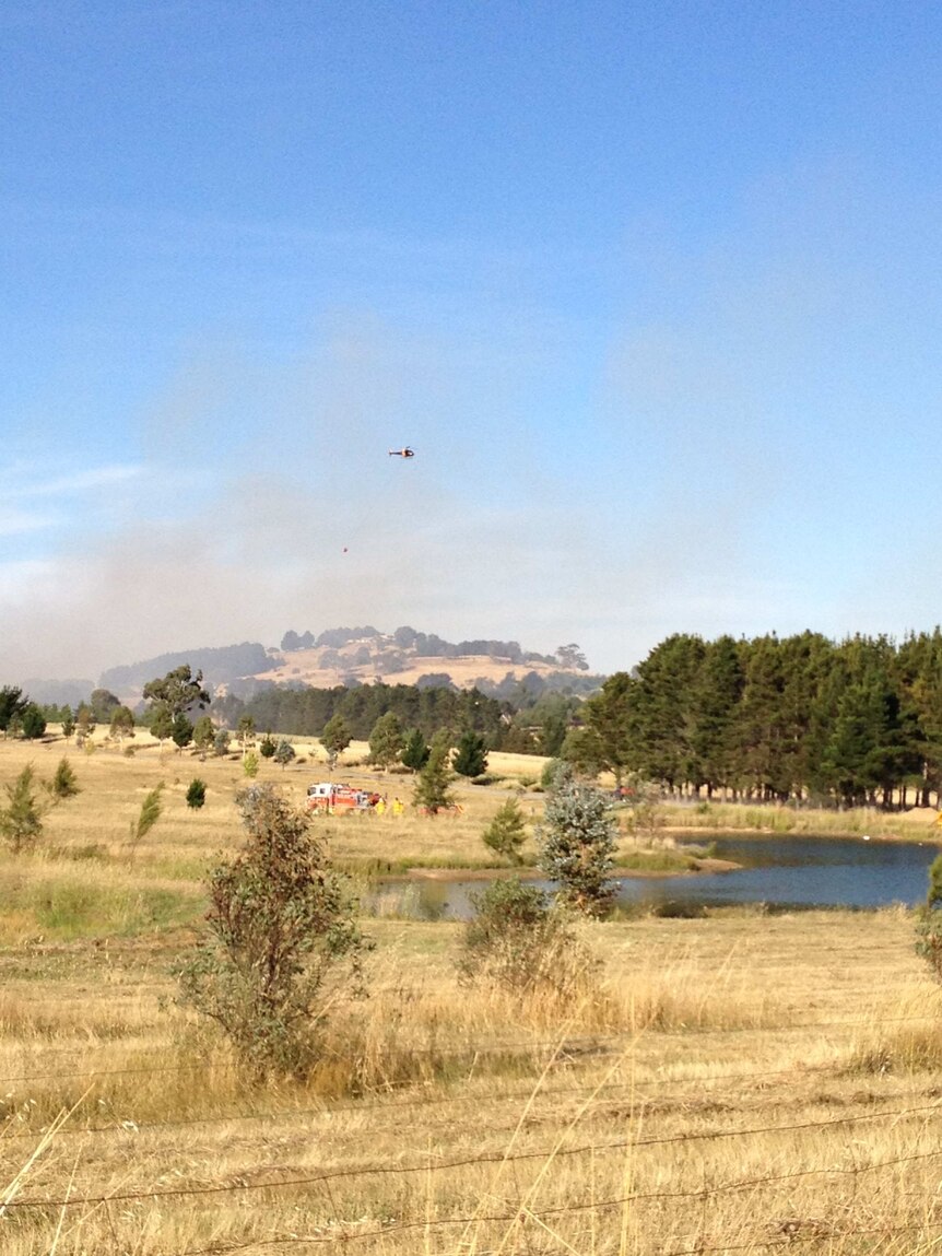 The fire at Wallaroo on Southwell Road is currently threatening more than a dozen homes.