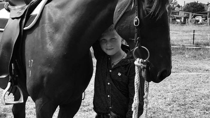 Cobargo boy Colt Croser with his horse 'Bubbles'