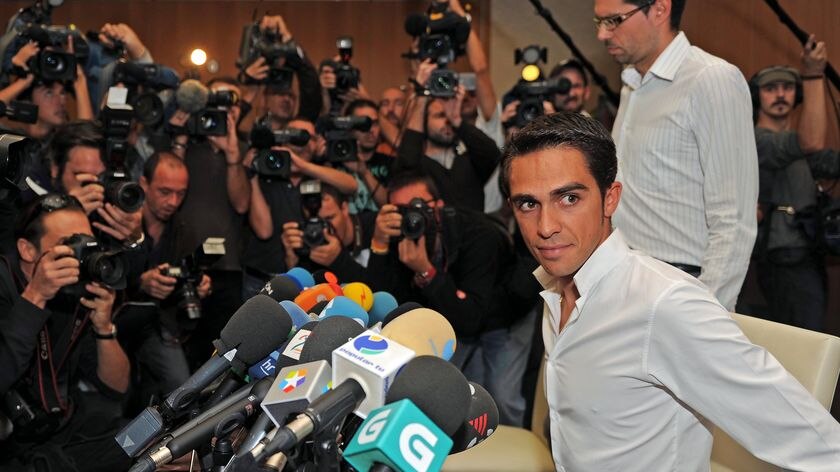 Not lying down: Alberto Contador has 10 days to appeal against the Spanish cycling federation's one-year ban.