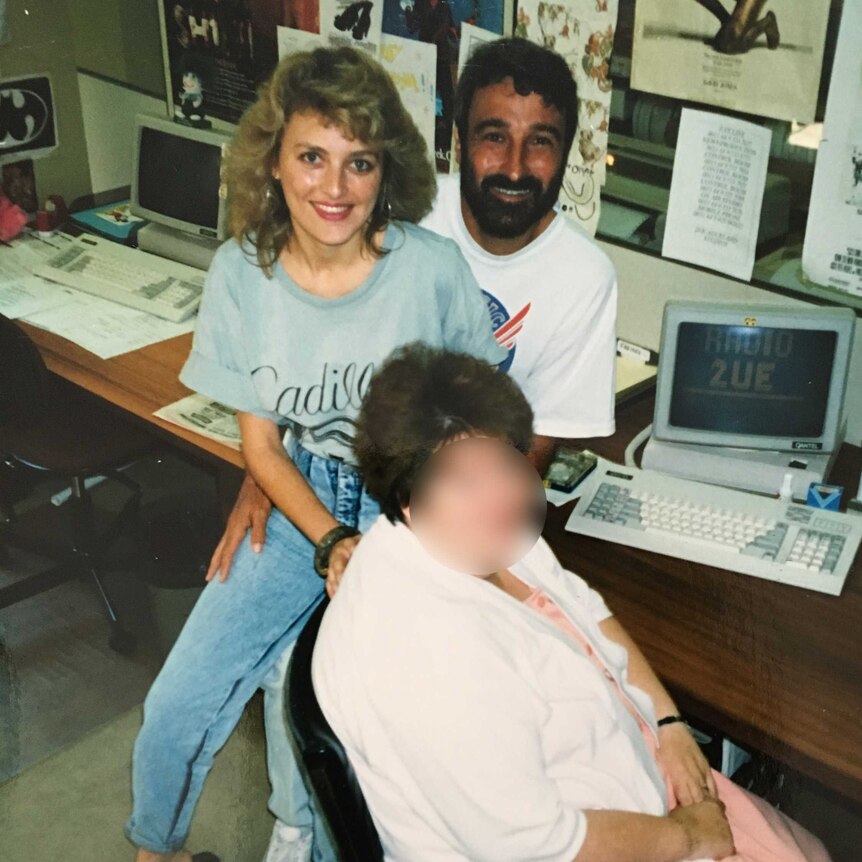 Louise Langdon and Don Burke when they worked together at 2UE