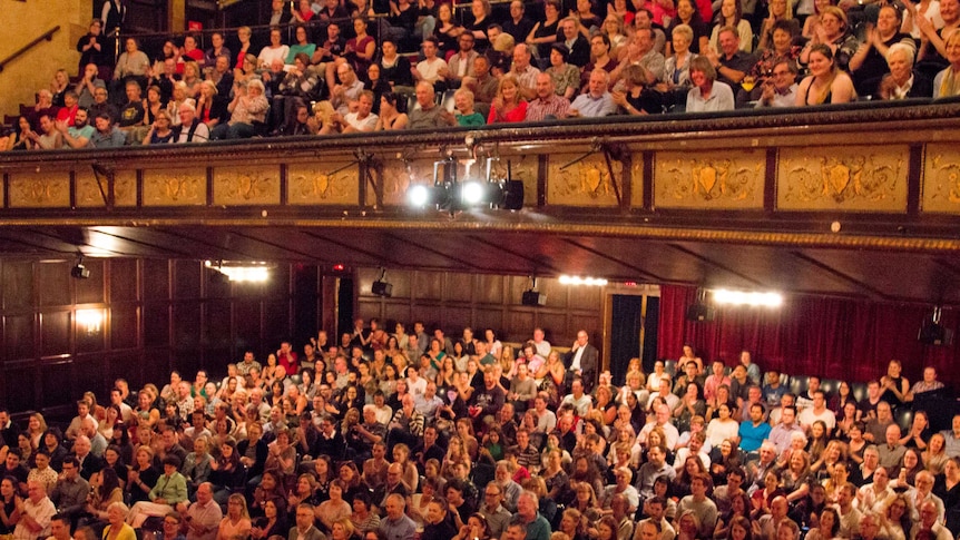 Audience at 774 ABC Melbourne's Melbourne International Comedy Festival Comedy Bites 2016 in the Comedy Theatre, Melbourne.