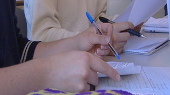 File photo: Students writing (ABC News)