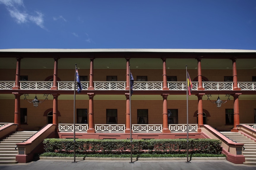 the outside of new south wales parliament house 