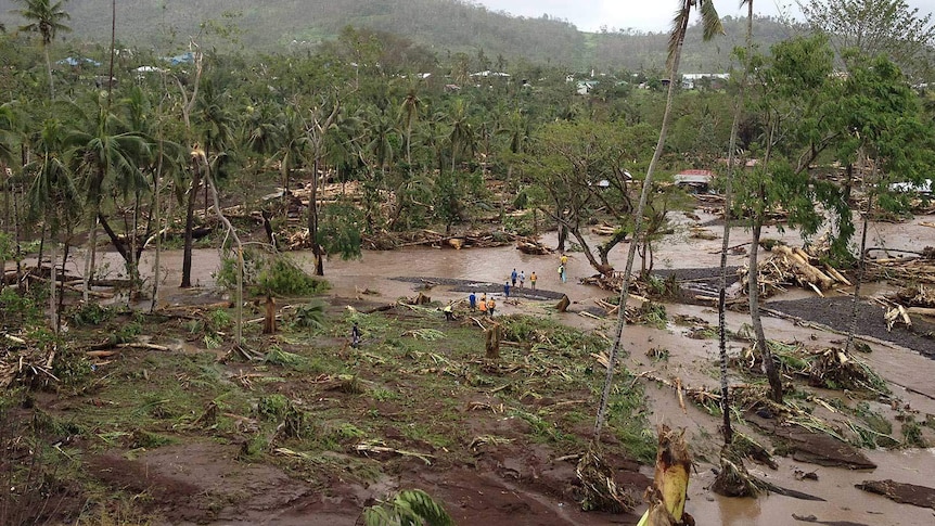 Debris lays strewn after Cyclone Evan tore through Samoa.