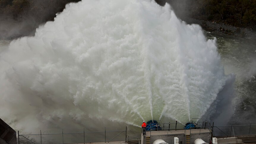 Water would go through a hydroelectric plant then be piped north-west (file photo)