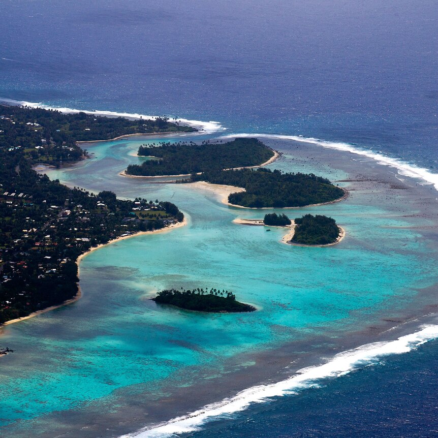 The resort region of Muri on the Eastern side of the Island of Rarotonga.