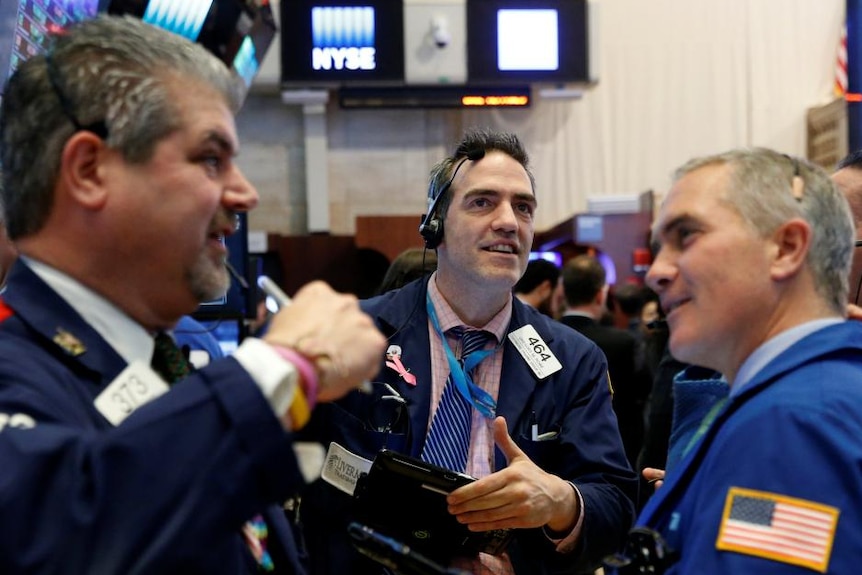 Happy Wall Street traders