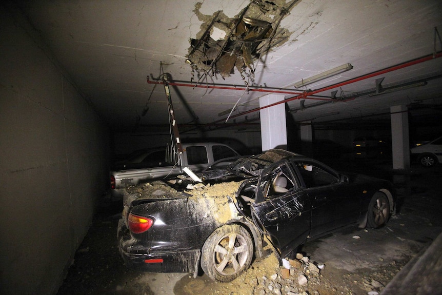 Car damaged by Hamas rocket