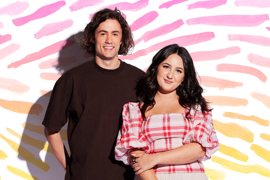 A press shot of triple j Breakfast hosts Bryce Mills & Concetta Caristo