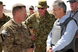 Stephen Smith talks to US Army Colonel Bob Akam, Commander Combined Team Uruzgan, and General David Hurley