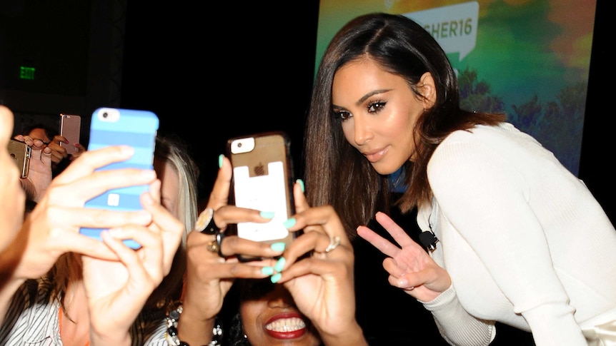 Kim Kardashian attends the #BlogHer16 Experts Among Us conference