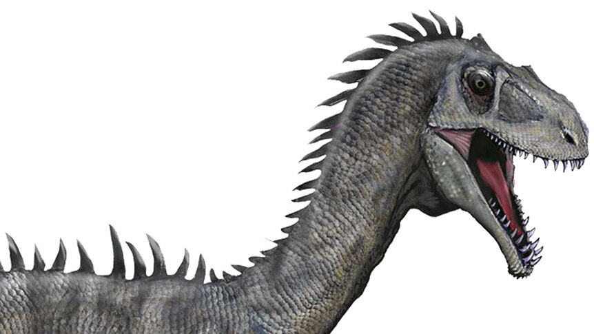 Ceratosaur from fossil found at San Remo Victoria (illustration)