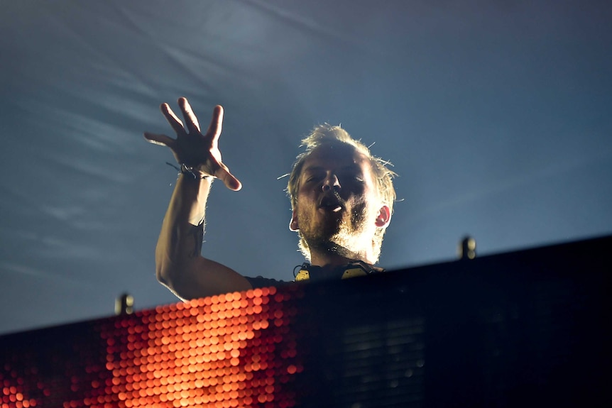 Avicii performs at Pildammsparken in Malmo, Sweden.