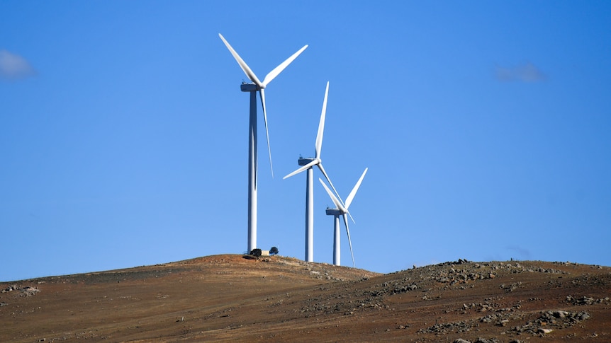 Massive wind turbines in a rural setting