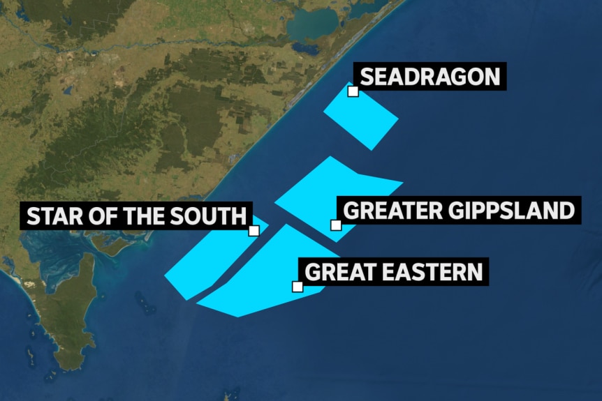 A map of the four proposed zones for wind farms