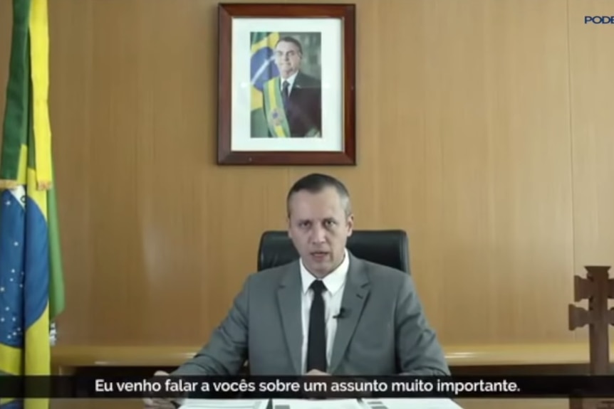 Brazil's Culture Secretary Roberto Alvim appears in the contentious video.
