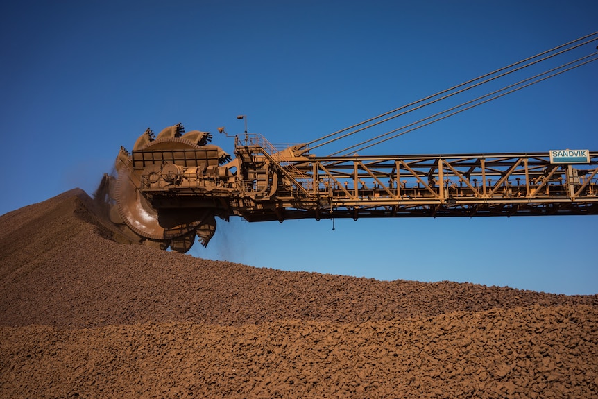 Iron ore reclaimer at Rio Tinto's Cape Lambert facility, WA