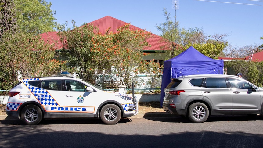 Police at the Chinchilla house where they dug up the backyard in the search for a missing toddler, December 4 2019
